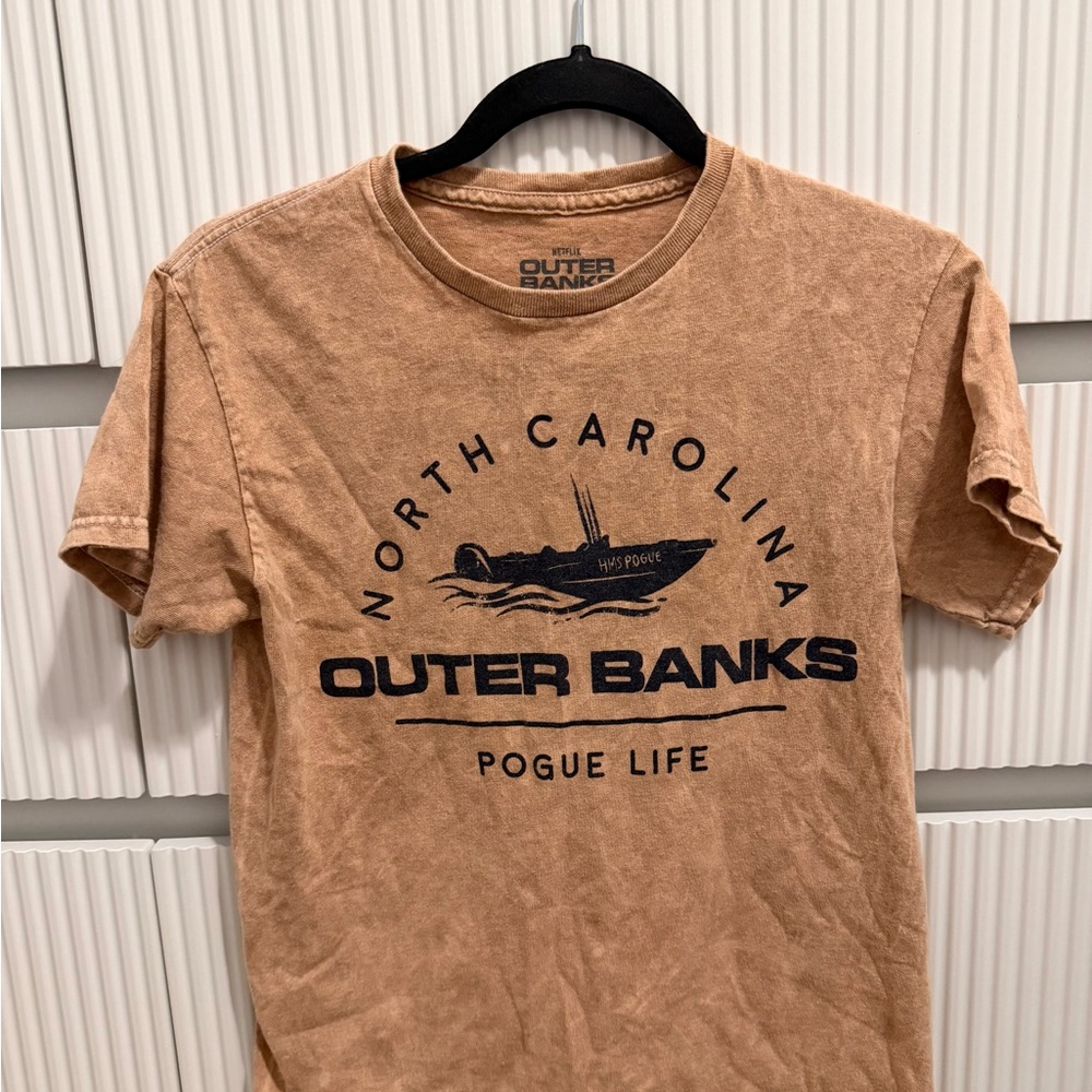Outer Banks Tan Graphic Tee